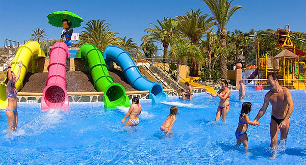 swimming pool with slides in Maspalomas