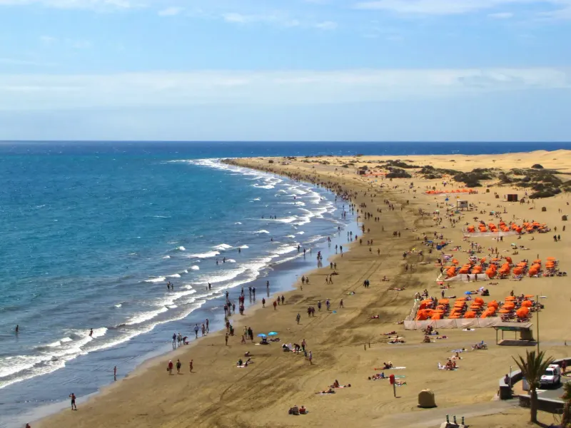 imagen de la playa del inglés